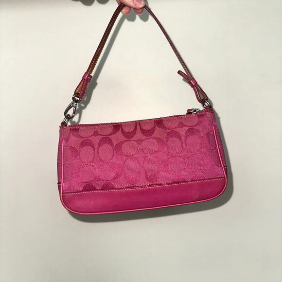 Vintage Y2K Coach 6094 'Hamptons Demi' Shoulder Bag Hot Pink - Picture 3 of 14